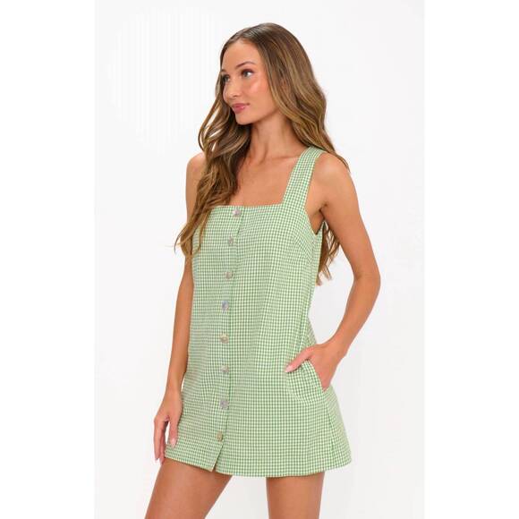 SHOW ME YOUR MUMU Dresses & Skirts - NEW SHOW ME YOUR MUMU everly mini dress in field green gingham